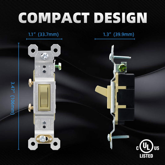 INTERRUPTOR SENCILLO 15A IVORY (C240)