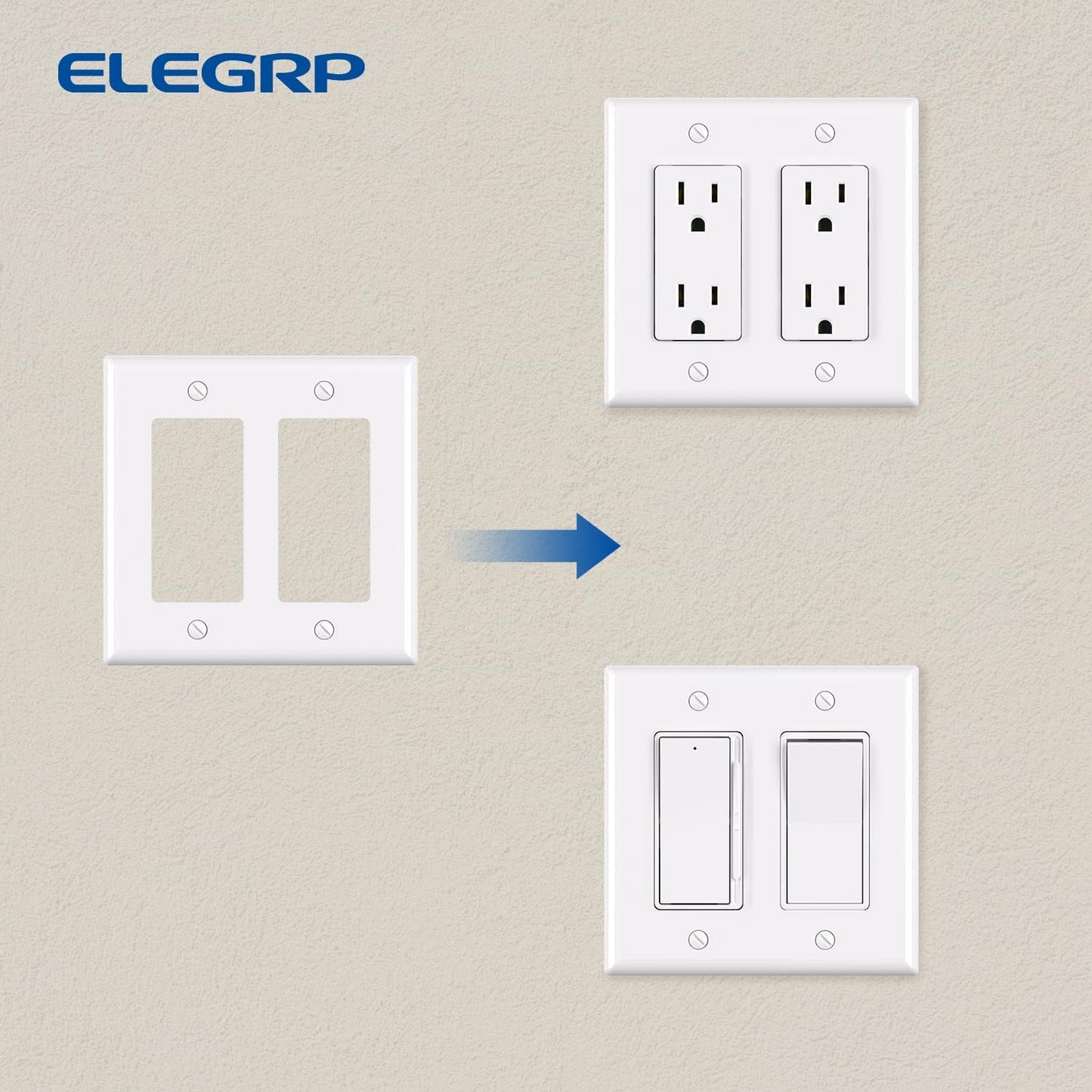 TAPA PLASTICA DECORA 2 GANG BLANCO (C100)