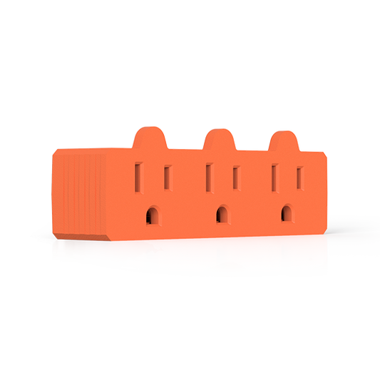 ADAPTADOR PARA TOMA CON 3 SALIDA ANARANJADO (C120)