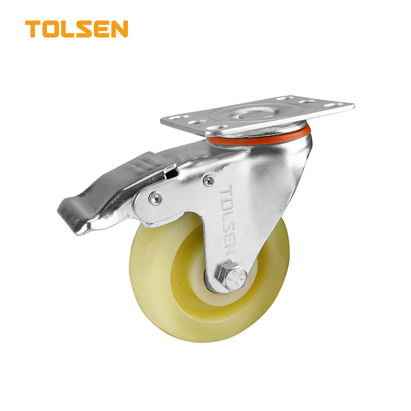 RUEDA GIRATORIA CON FRENO POLIPROPILENO 4"