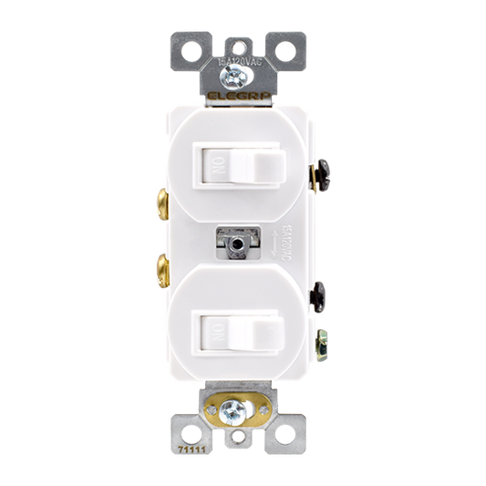 INTERRUPTOR DOBLE 15A BLANCO (C180)