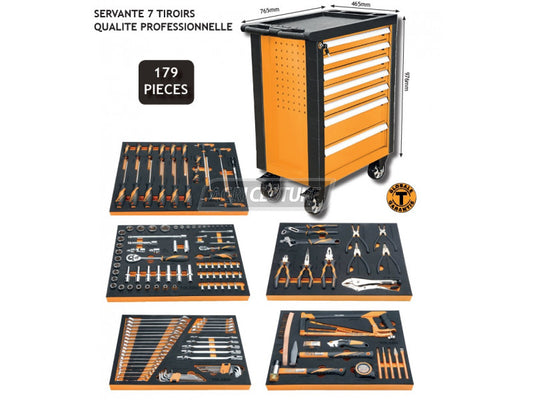 CARRETE CON HERRAMIENTA 179PCS