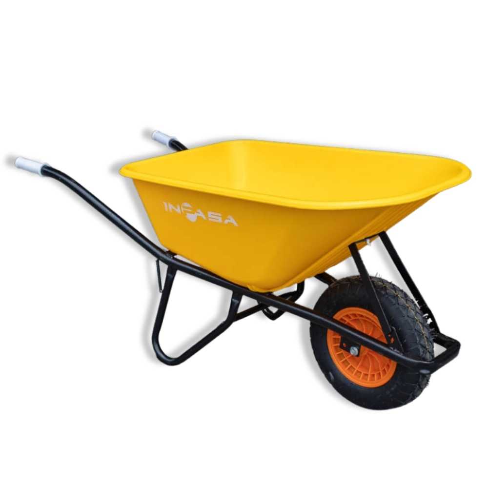 Carretilla de Construcción plástica Heavy Duty de color amarillo