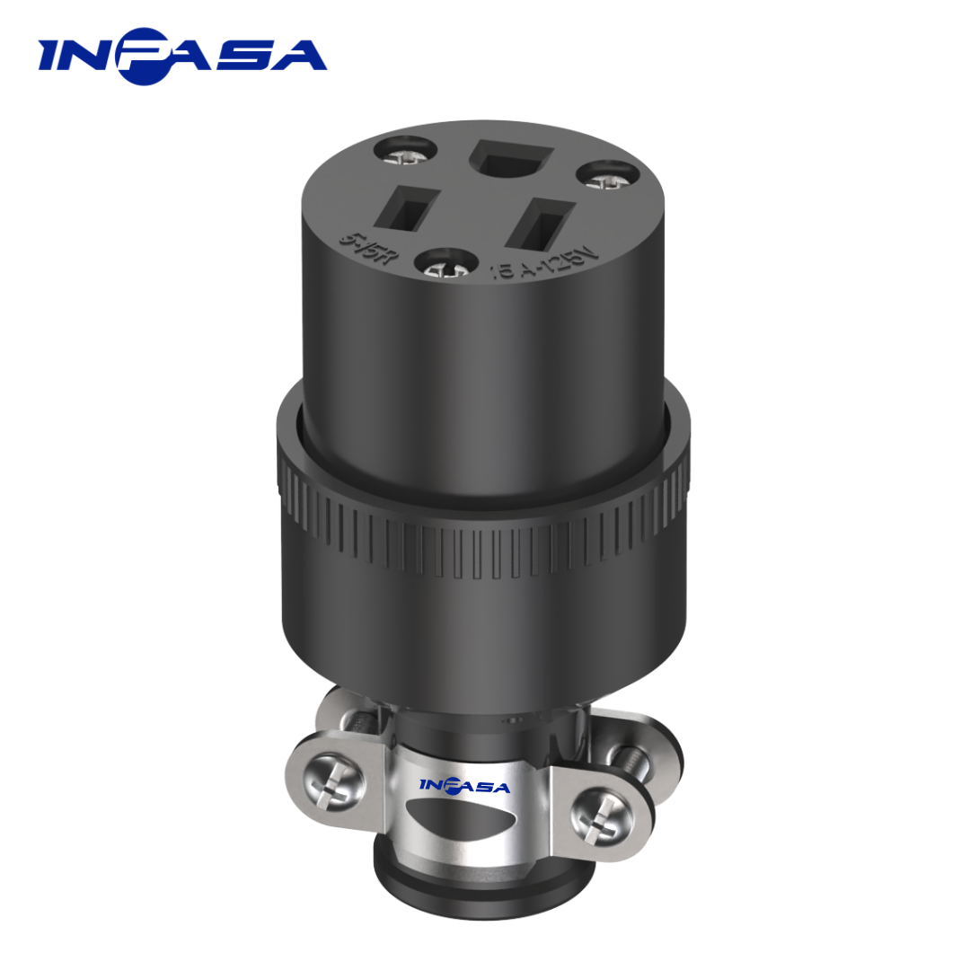 Conector Hembra Termoplástico, 15A NEMA 5-15R