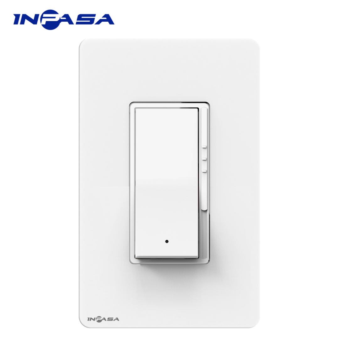Dimmer Decorativo con Indicador, Unipolar de 3 vías con tapa Plástica sin Tornillos