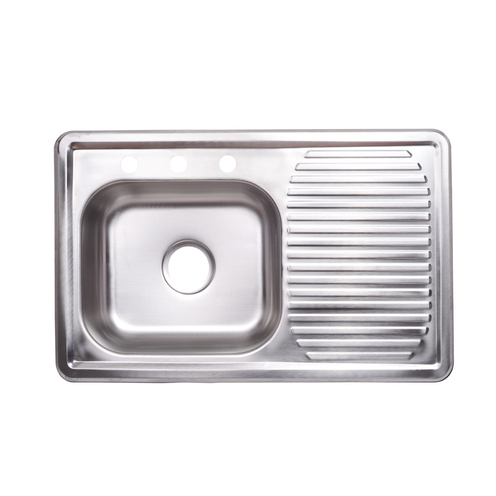 FREGADOR INOXIDABLE C/ESCURRIDERO IZQ.