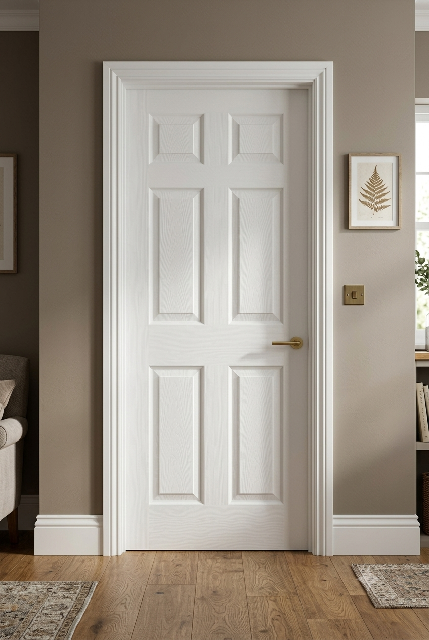 Puerta HDF Entamborada 6 panel 2'X7' Inpasa