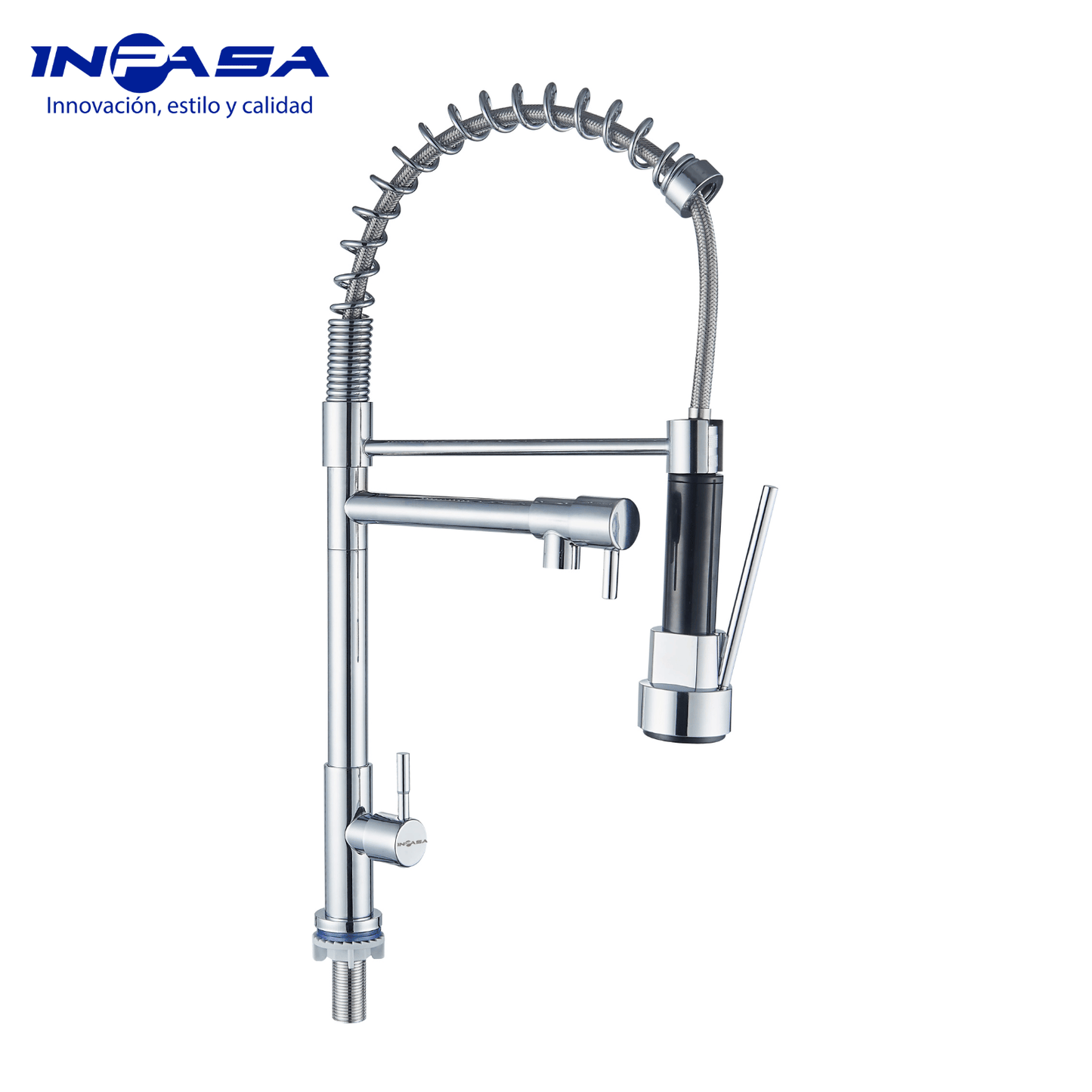 Grifo para Fregador de Cocina Sencillo con Doble Salida de Agua