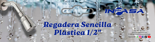 REGADERA SENCILLA PLASTICA 1/2"