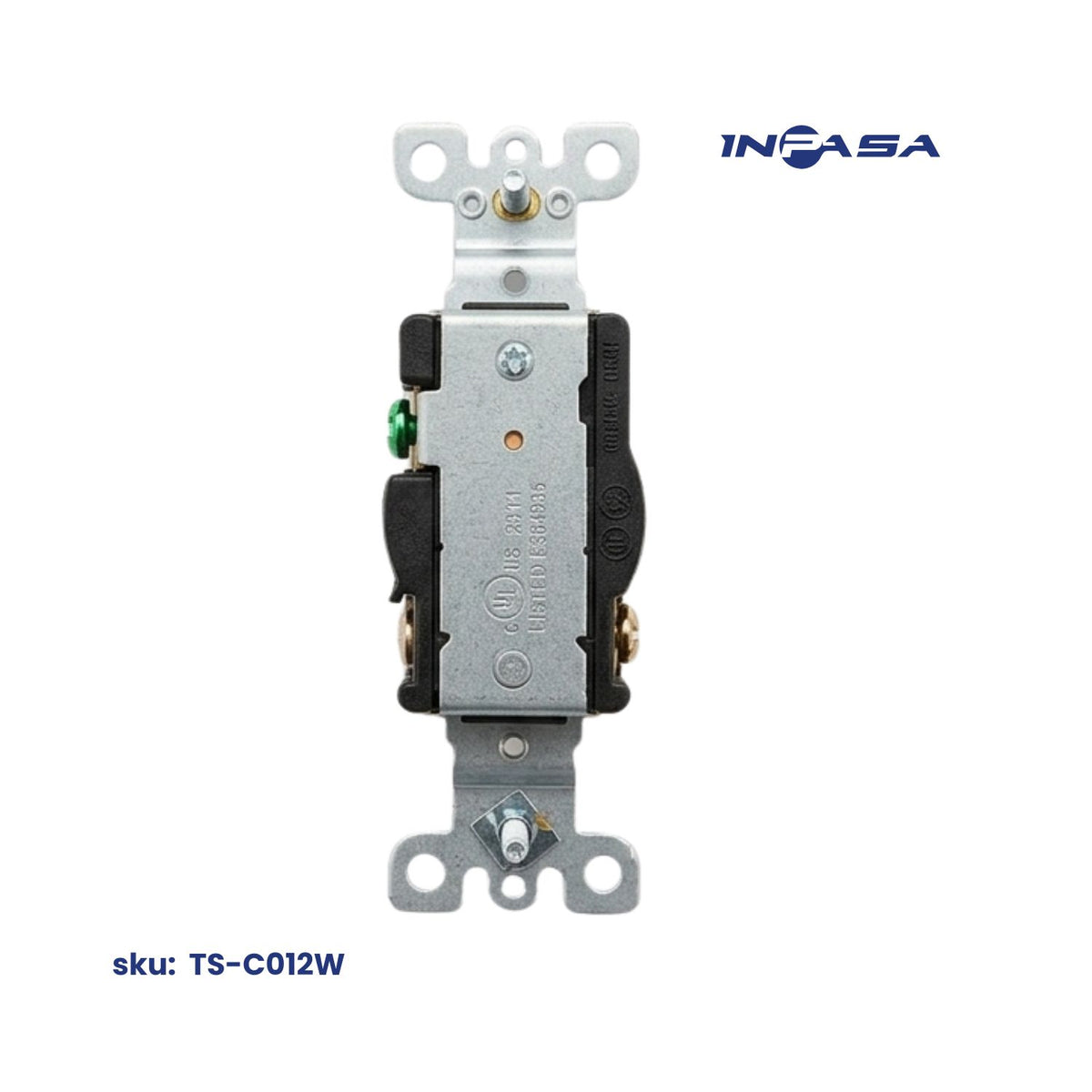 Tomacorriente Sencillo Individual Blanco 220V 15A - 250V, 6-15R