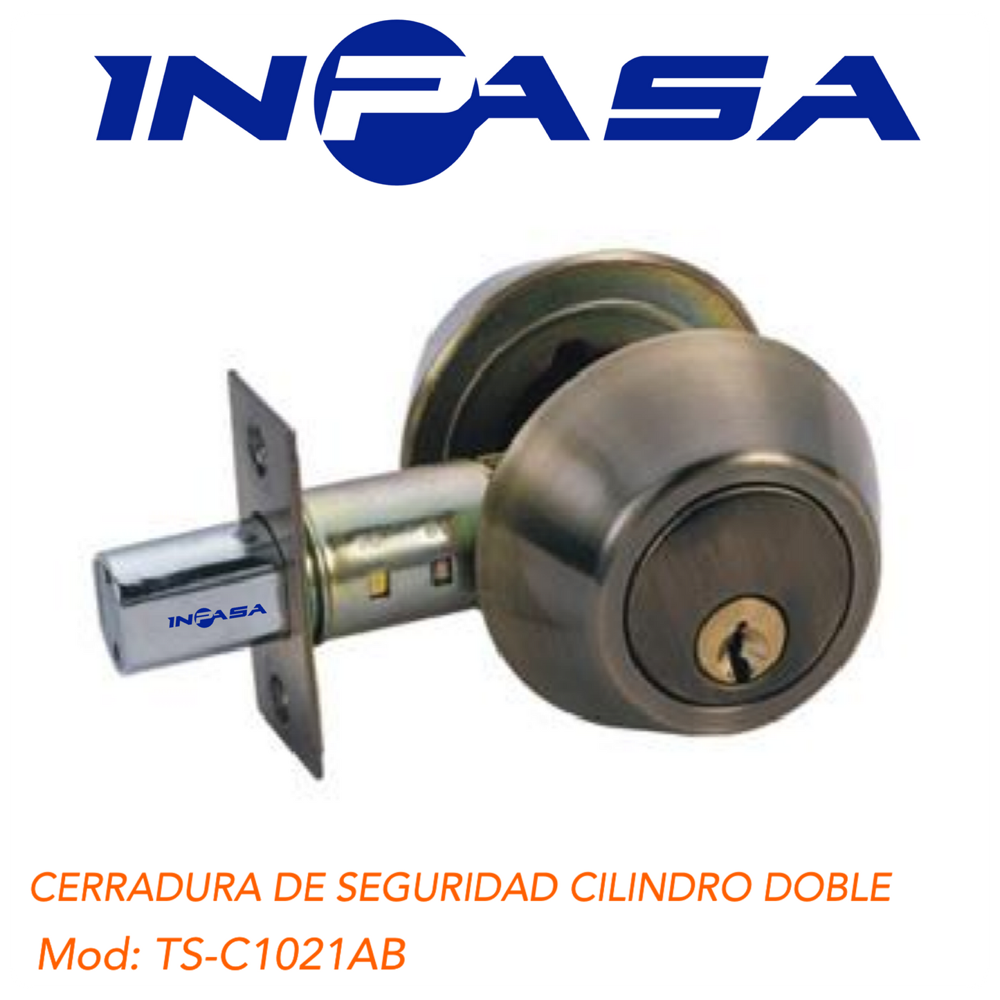 CERRADURA DE SEGURIDAD CILINDRO DOBLE