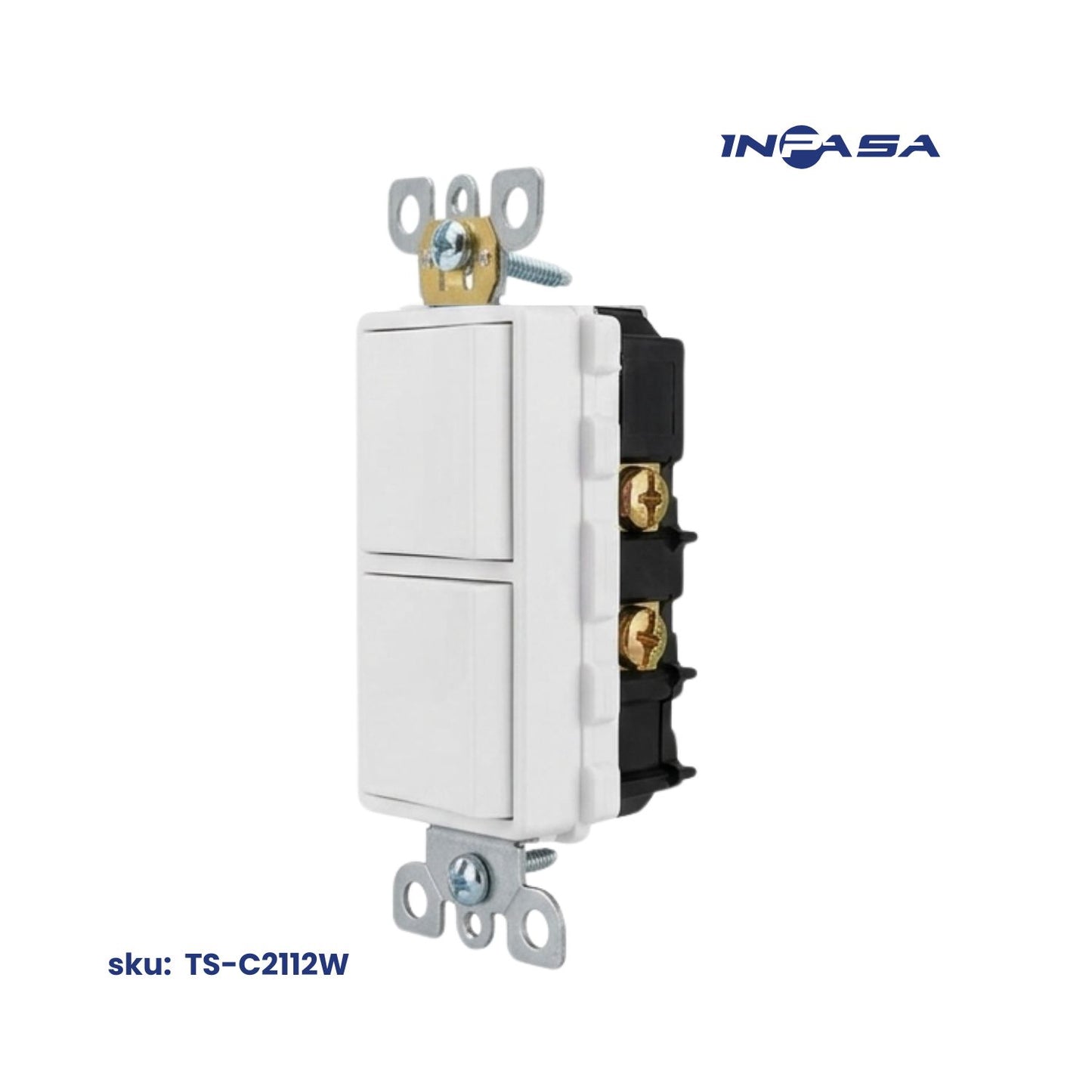 Interruptores Doble Decora 15A y 120-277V AC Inpasa