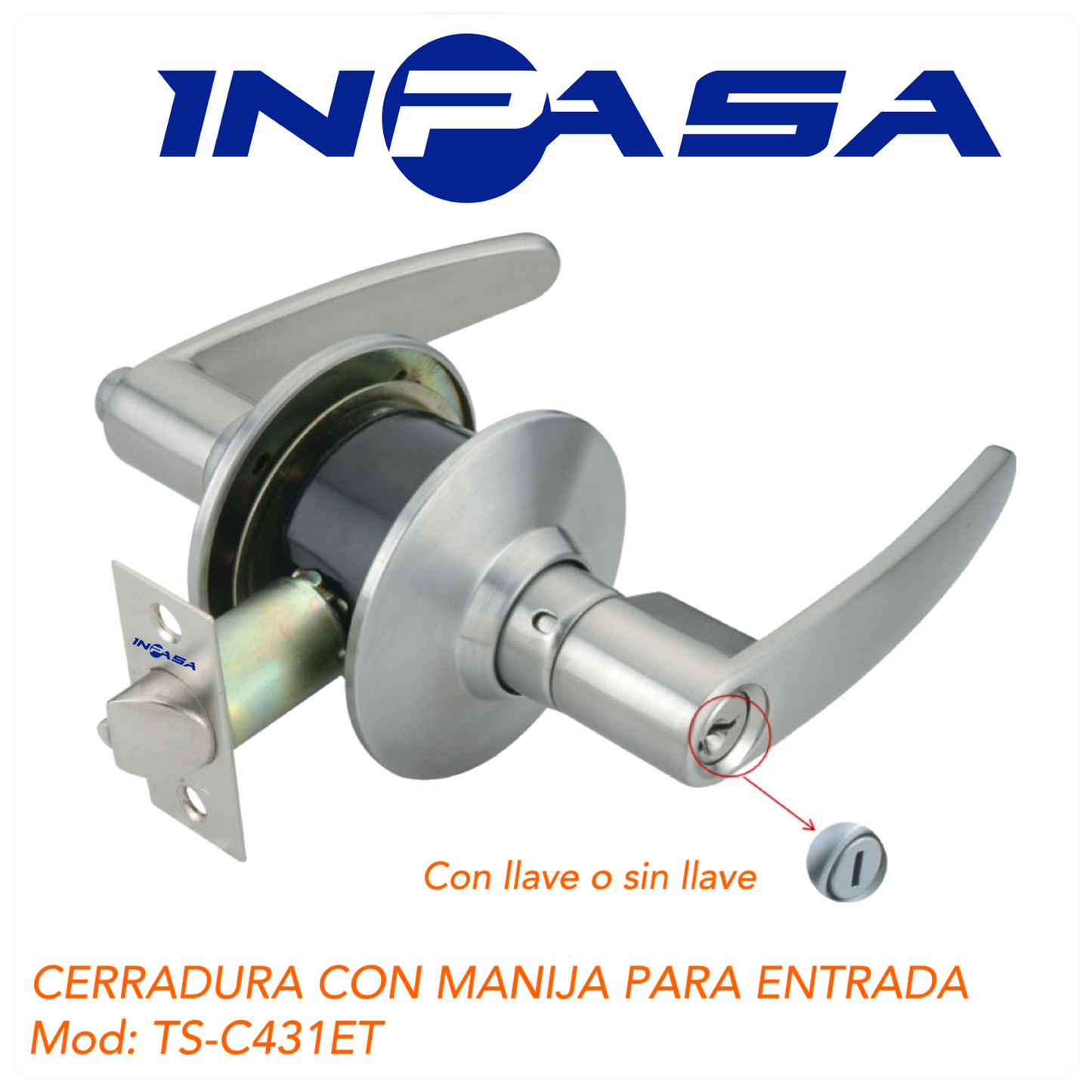 CERRADURA CON MANIJA PARA ENTRADA