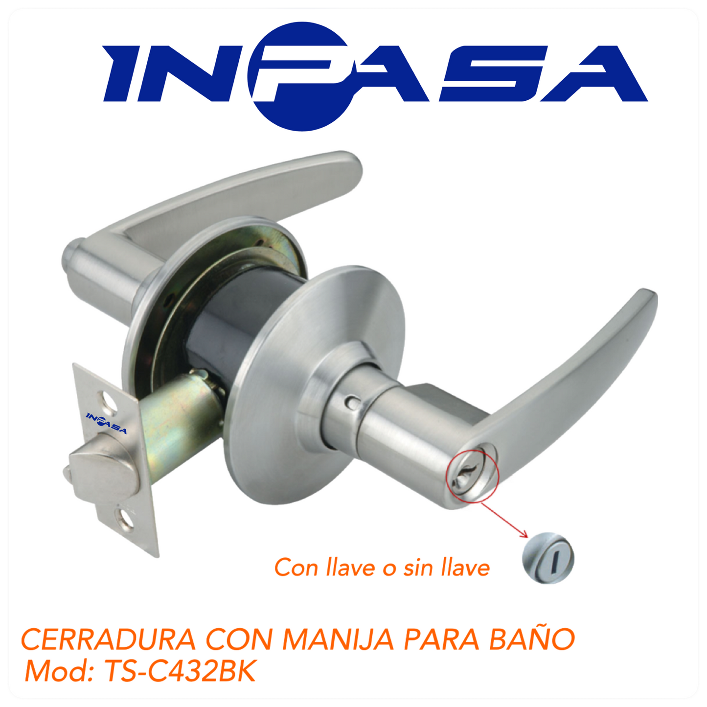 Cerradura con Manija para Baño