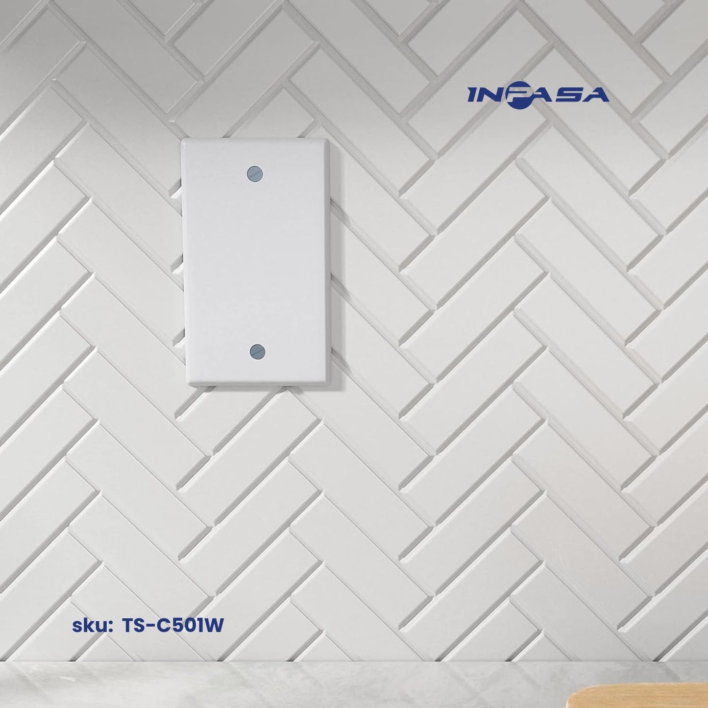 Tapa Ciega Plástica Color Blanco Inpasa