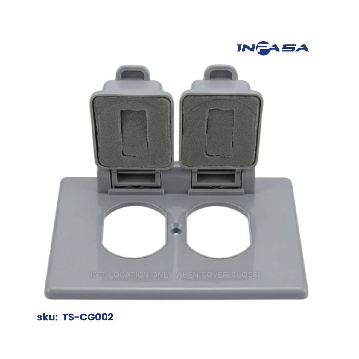 Tapa Plastica Doble waterproof Para Intemperie