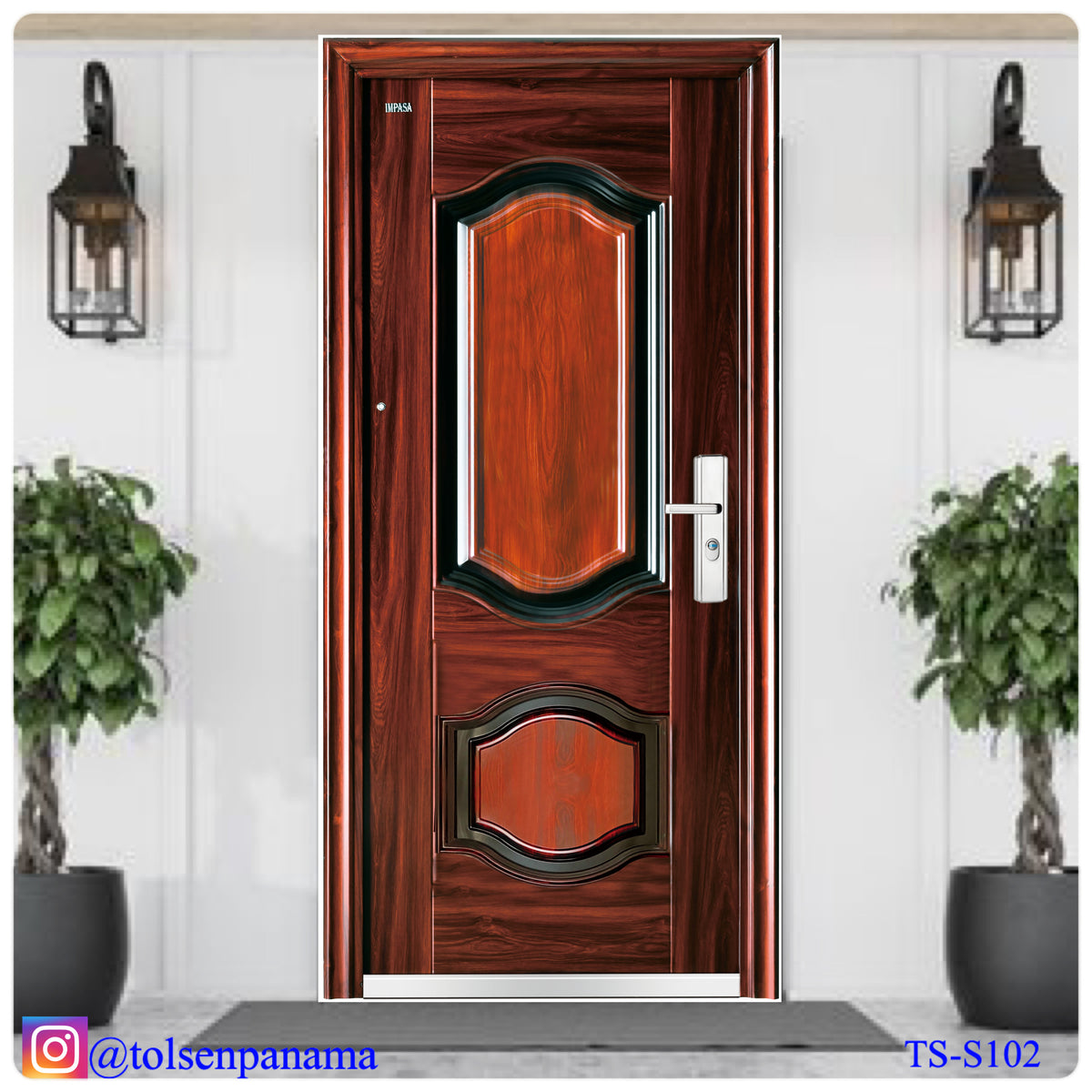PUERTA MULTIPUNTO CAOBA DER.