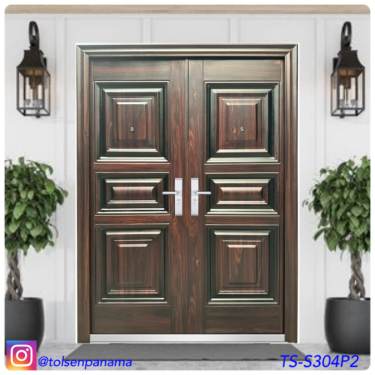 PUERTA MULTIPUNTO CAOBA 2 PAÑO IZQ.
