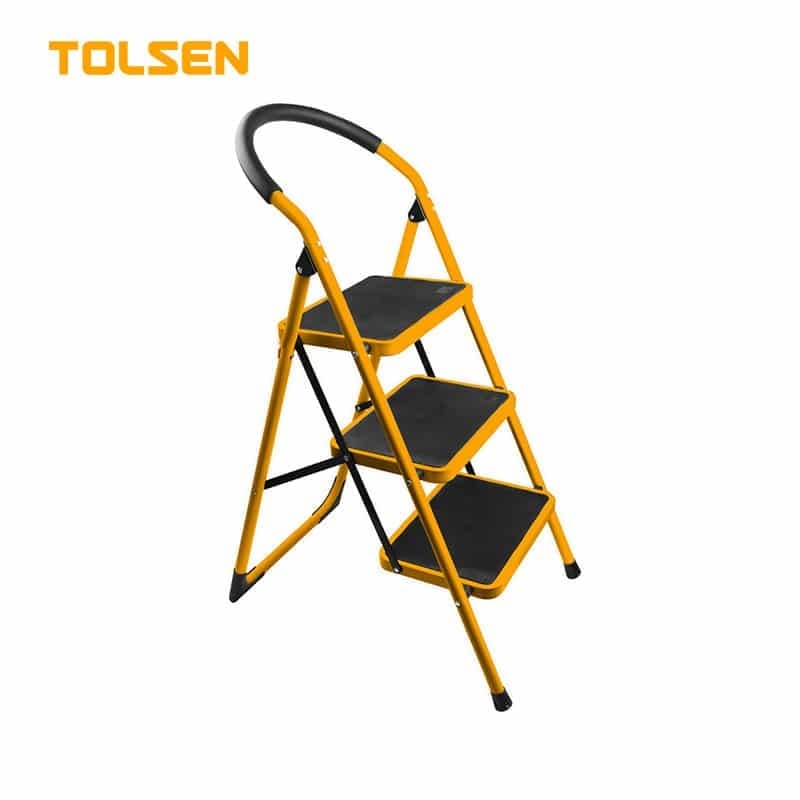 Escalera Plegable De 3 Peldaños Con Pasamanos