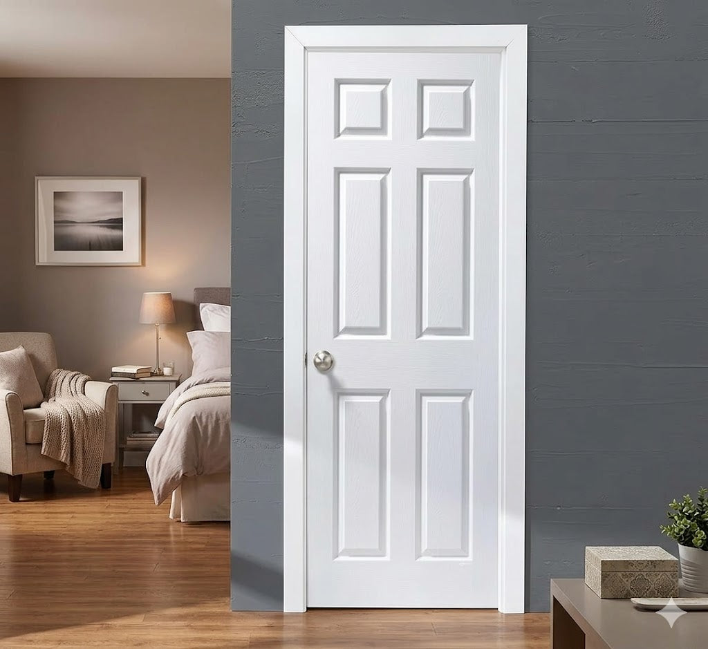 Puerta HDF Entamborada 6 panel 2'X7' Inpasa