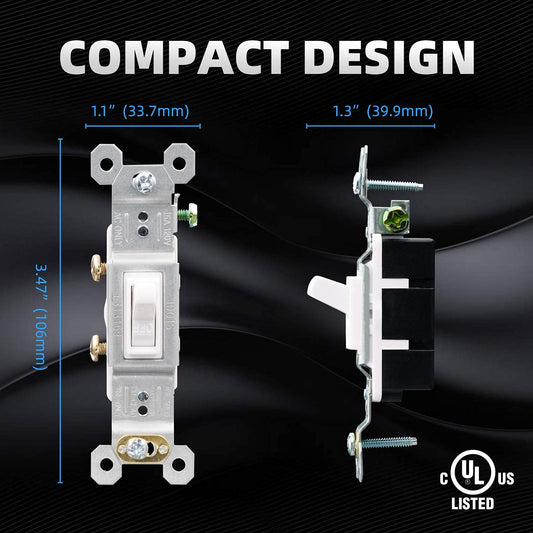 INTERRUPTOR SENCILLO 15A BLANCO (C240)