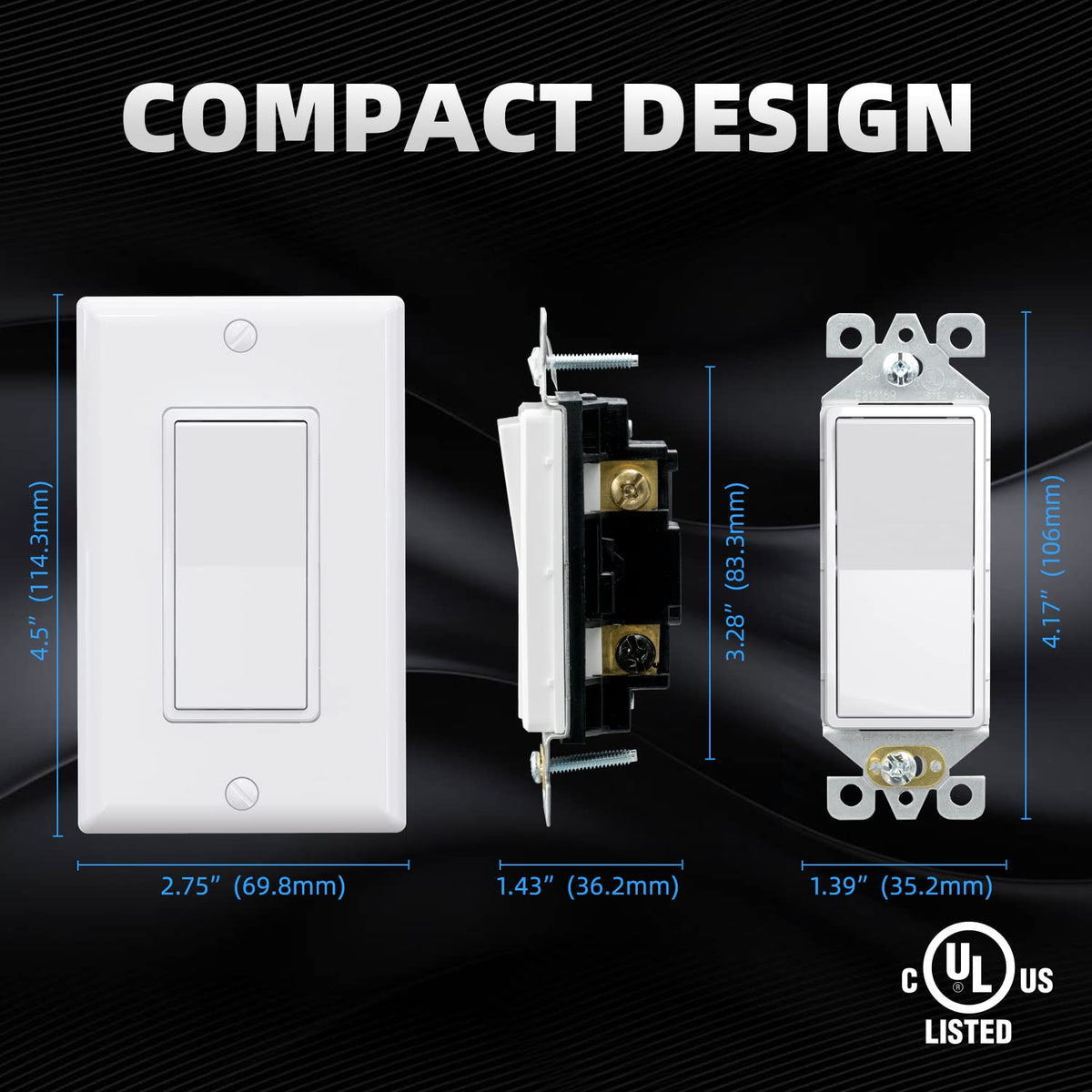 INTERRUPTOR DECORA 3 VIAS 15A BLANCO