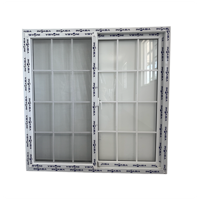 Ventana Francesa PVC 150cm x 150cm Inpasa