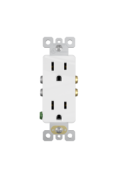 Tomacorriente Doble Decora 15A Blanco (C240)