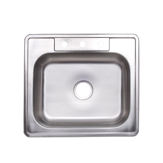 FREGADOR SENCILLO INOXIDABLE 25"X22"