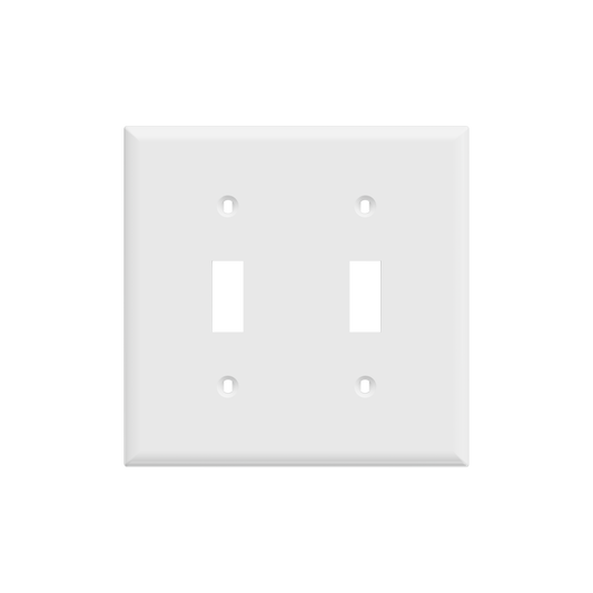 TAPA PARA INTERRUPTOR DOBLE BLANCO