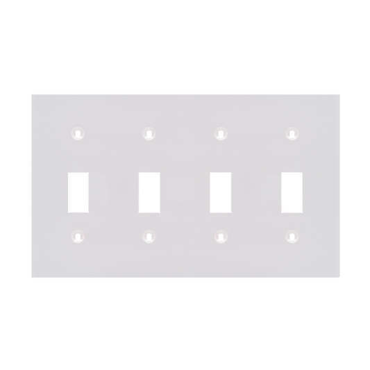 TAPA PARA INTERRUPTOR 4 GANG BLANCO
