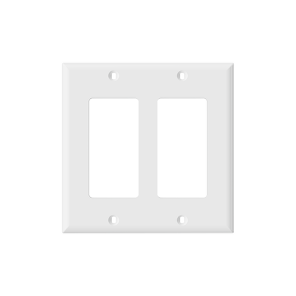 TAPA PLASTICA DECORA 2 GANG BLANCO (C100)