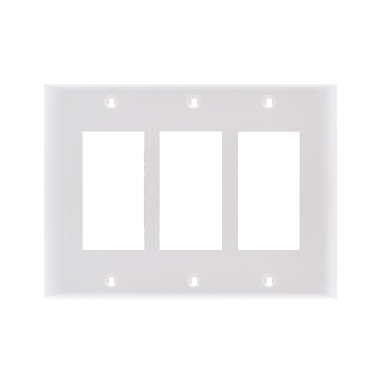 TAPA PLASTICA DECORA 3 GANG BLANCO (C180)