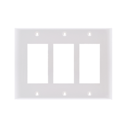 TAPA PLASTICA DECORA 3 GANG BLANCO (C180)