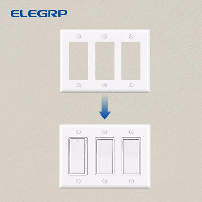 TAPA PLASTICA DECORA 3 GANG BLANCO (C180)