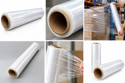 Rollo De Plástico Transparente Para Embalar Stretch Film De 18" (450 Mm) Ancho Y 800 Pies