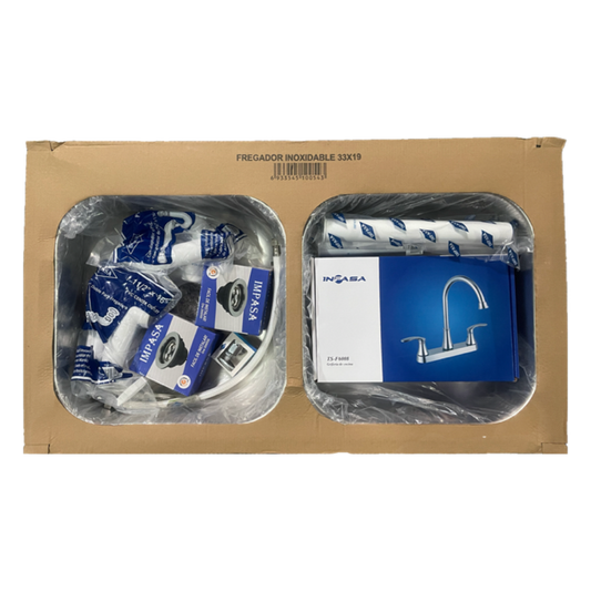 FREGADOR INOXIDABLE EN COMBO 33X19