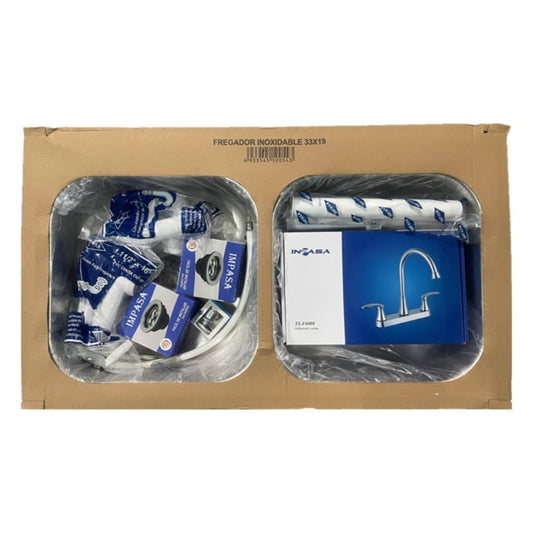 FREGADOR INOXIDABLE EN COMBO 33X22