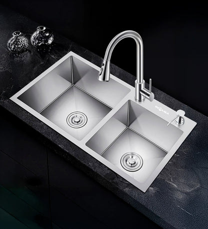 Fregador Doble Empotrable Acero Inoxidable 82x45cm Inpasa