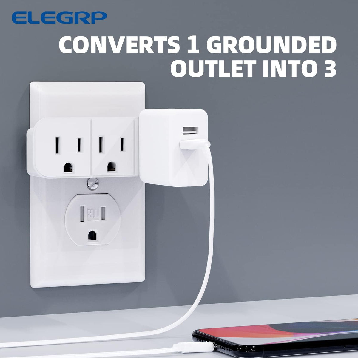ADAPTADOR PARA TOMA CON 3 SALIDA BLANCO (C120)