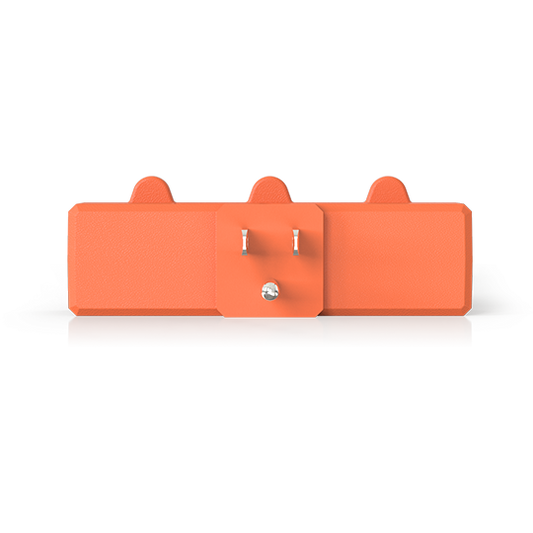 ADAPTADOR PARA TOMA CON 3 SALIDA ANARANJADO (C120)