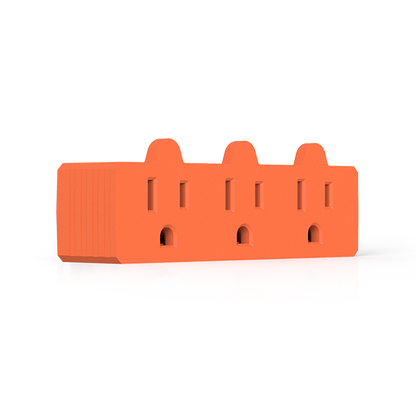 Adaptador para Toma con 3 salidas Anaranjado (C120)