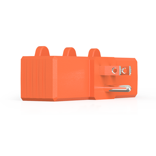Adaptador para Toma con 3 salidas Anaranjado (C120)