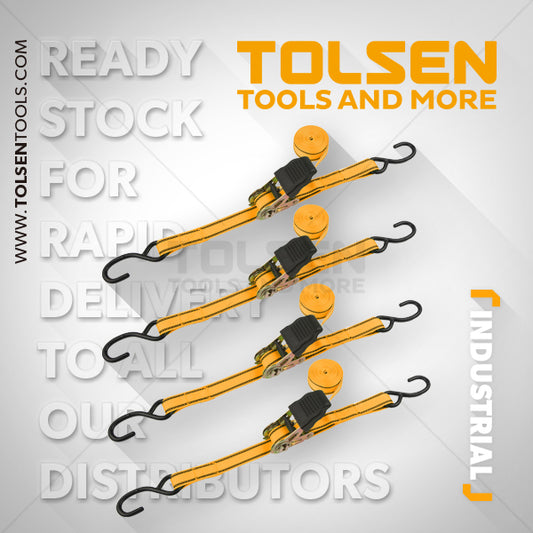 RATCHET TIE DOWN 25mm*5M 4 PZ  (INDUSTRIAL)