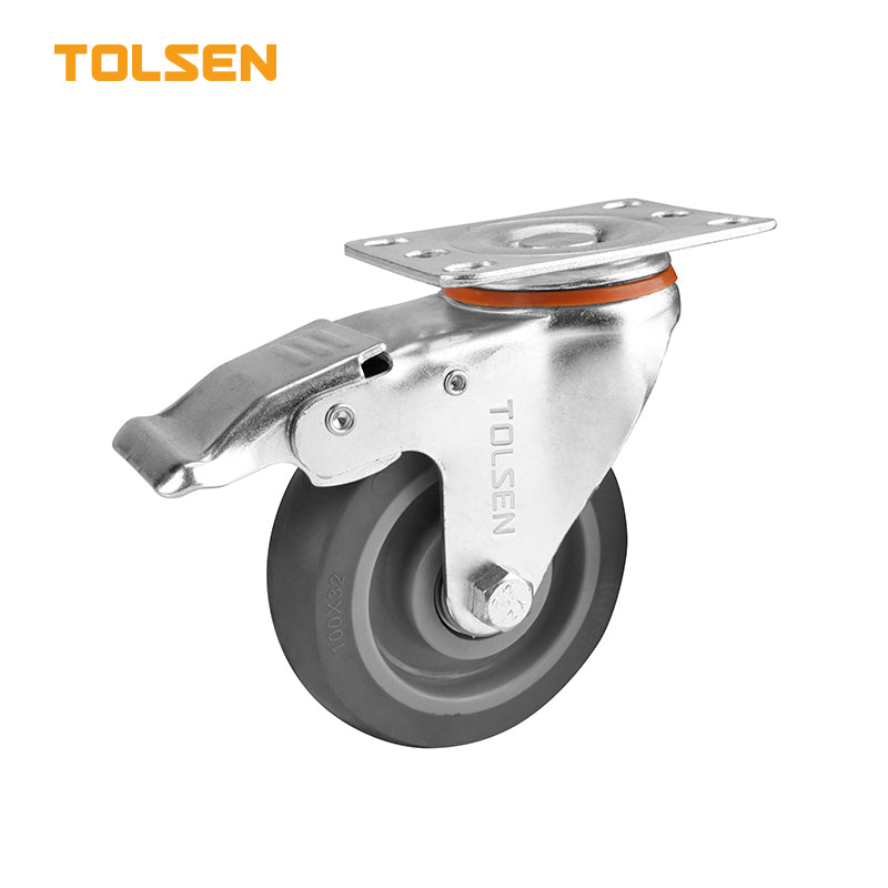 RUEDA GIRATORIA CON FRENO PP+TPR 3"