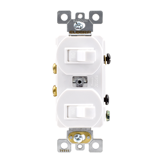 INTERRUPTOR DOBLE 15A BLANCO (C180)