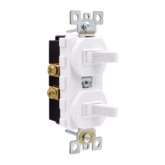 INTERRUPTOR DOBLE 15A BLANCO (C180)