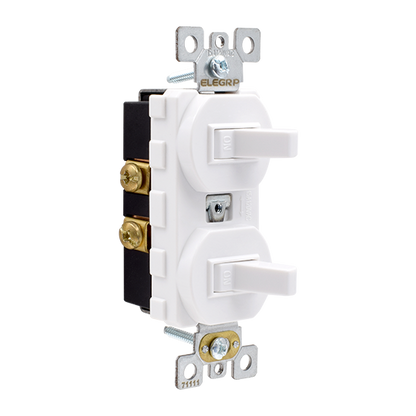 INTERRUPTOR DOBLE 15A BLANCO (C180)
