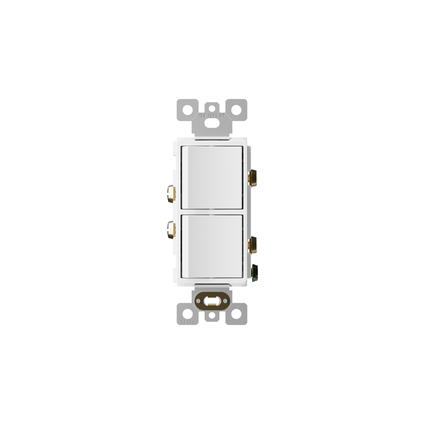 INTERRUPTOR DOBLE DECORA 15A BLANCO (C180)