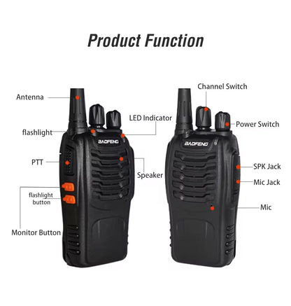 Juego de 2 Radio Walkie Talkie de 2 Vias y 16 canales